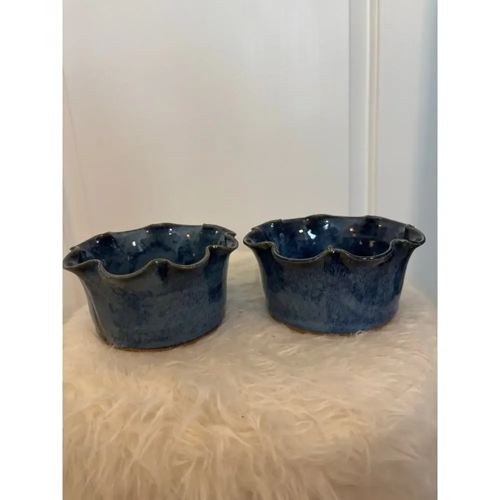 Set of TWO Oquinn Pottery apple baking dish